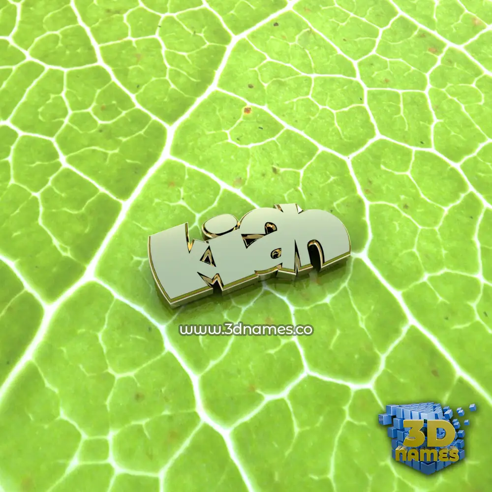 kiah in Gold Leaf style - 3D name wallpaper