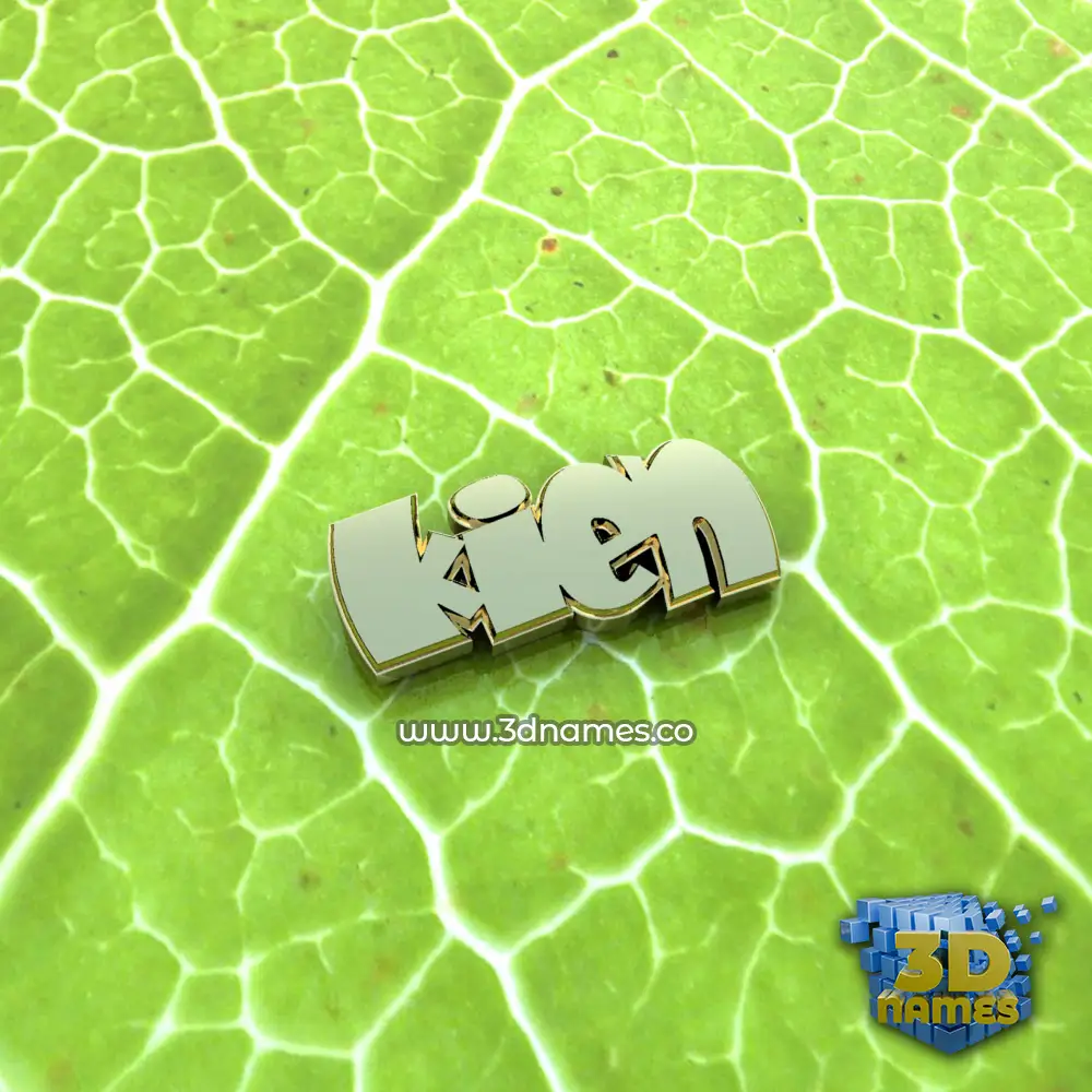 kien in Gold Leaf style - 3D name wallpaper