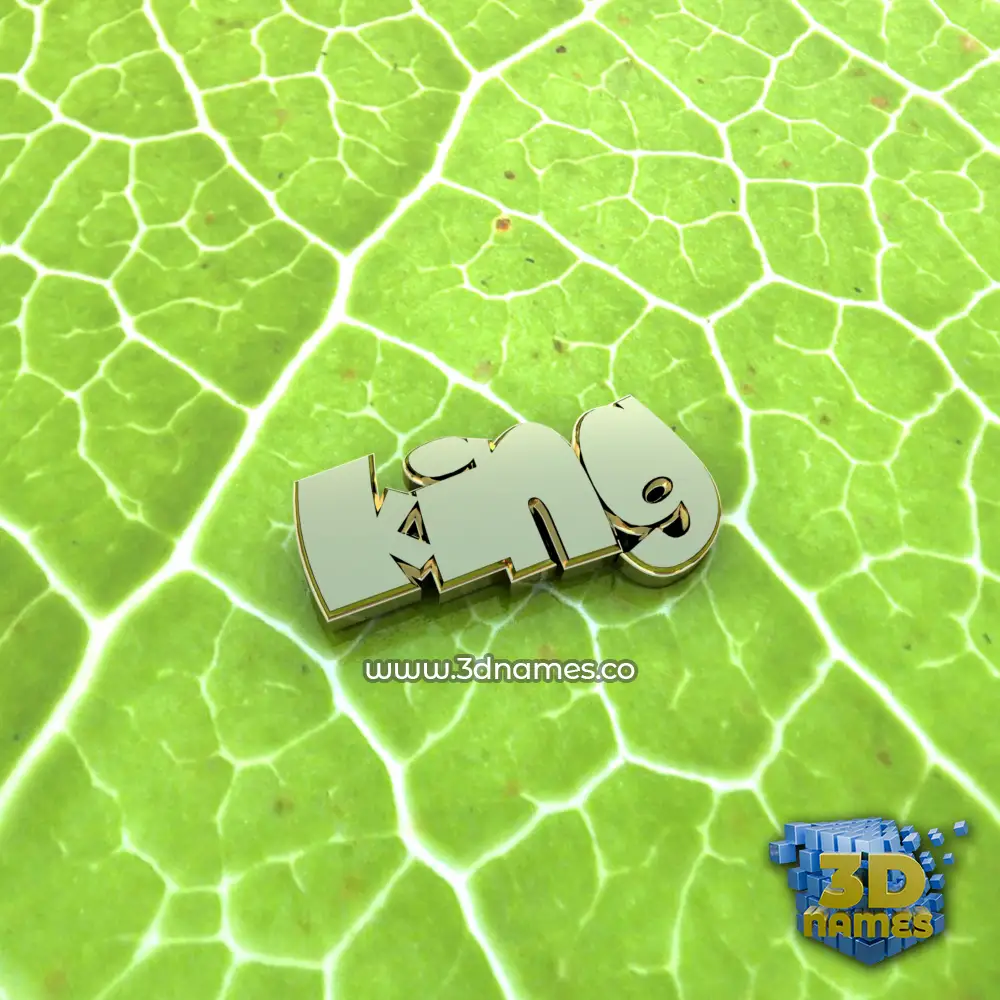 king in Gold Leaf style - 3D name wallpaper