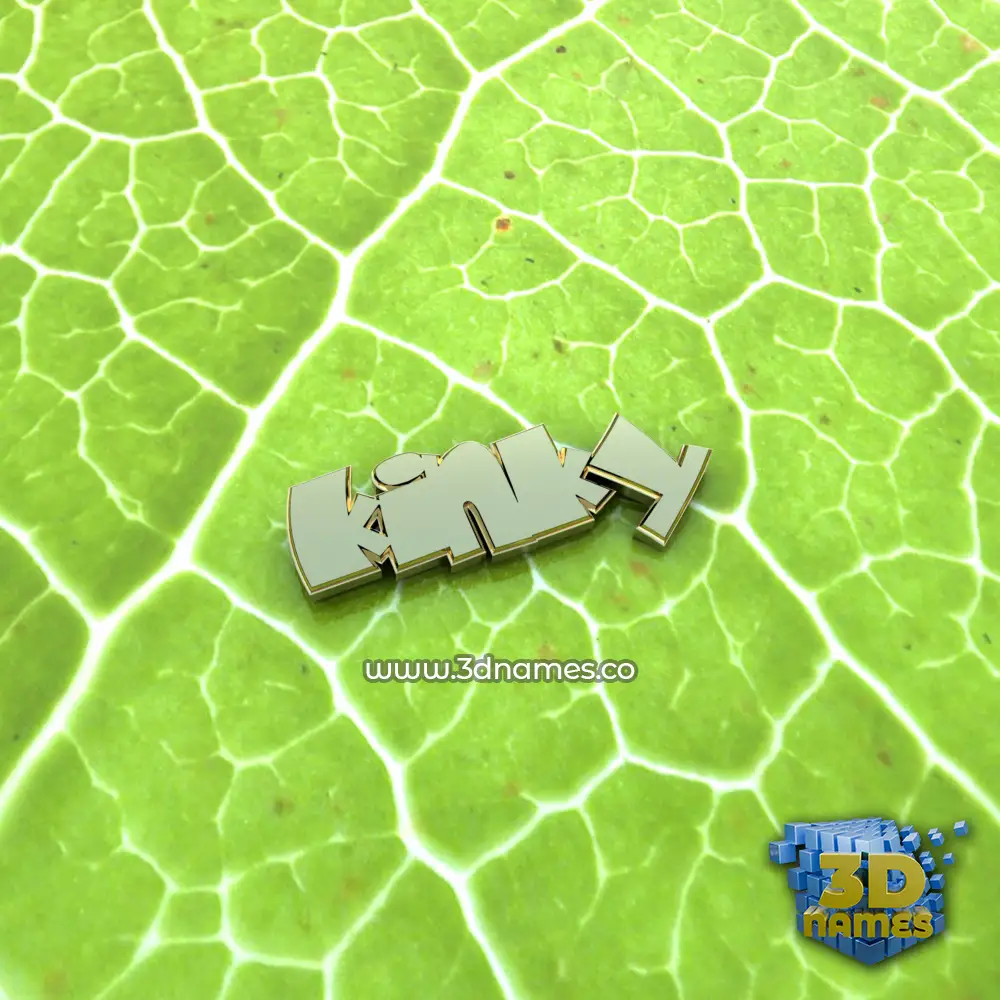 kinky in Gold Leaf style - 3D name wallpaper