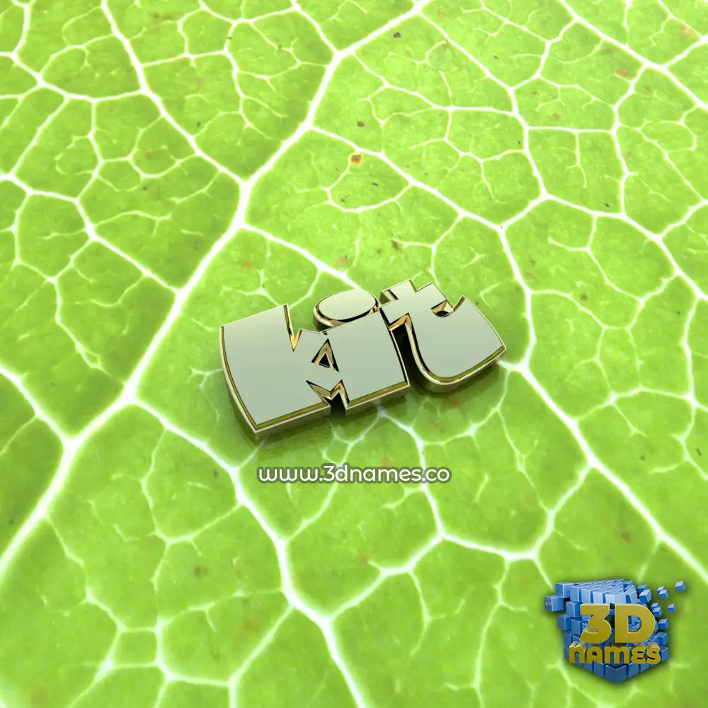 kit in Gold Leaf style - 3D name wallpaper