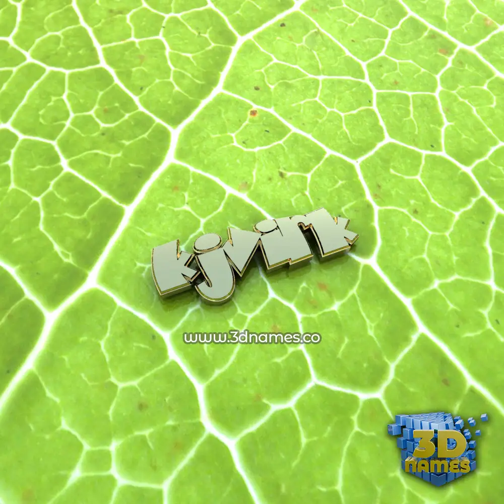 kjvirk in Gold Leaf style - 3D name wallpaper