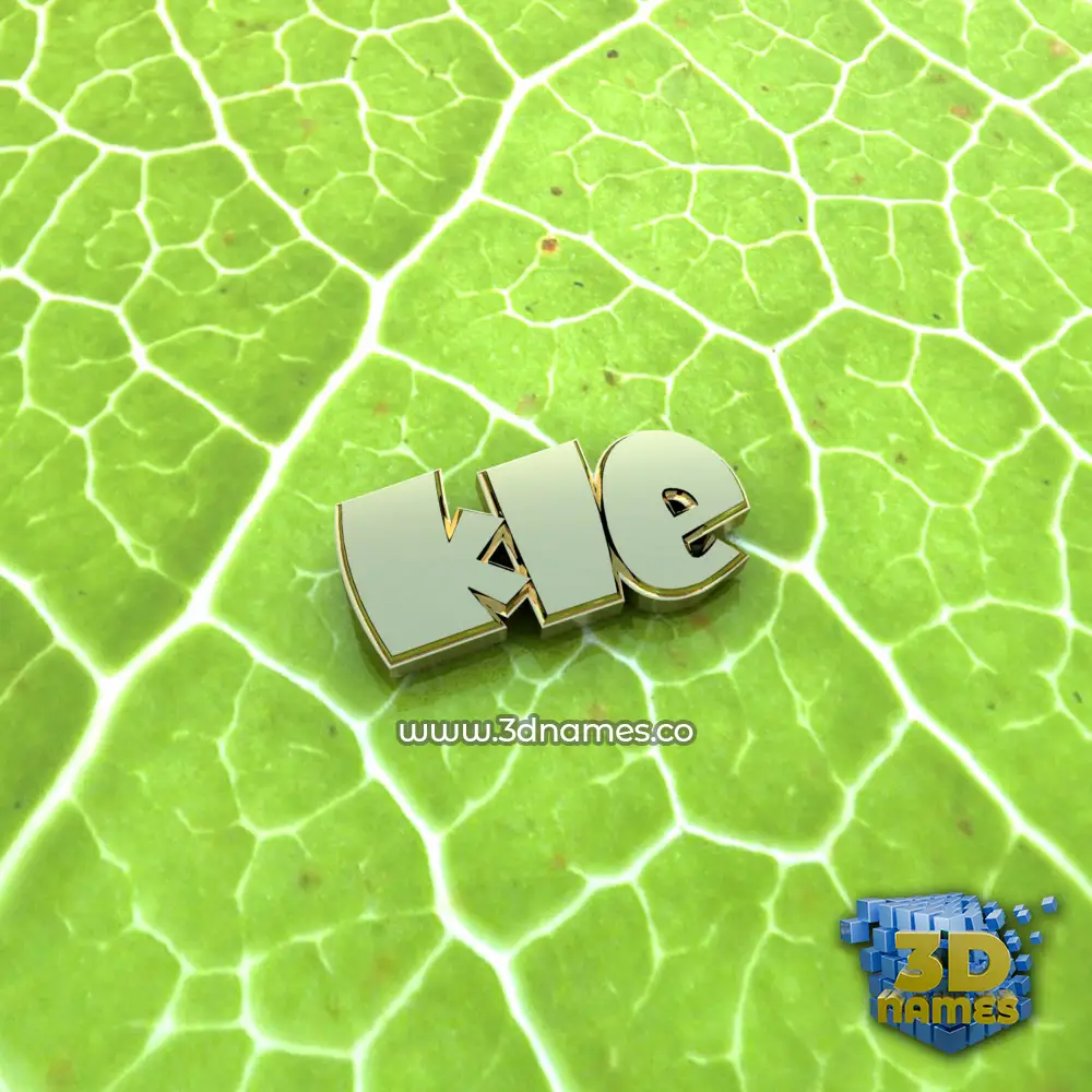 kle in Gold Leaf style - 3D name wallpaper