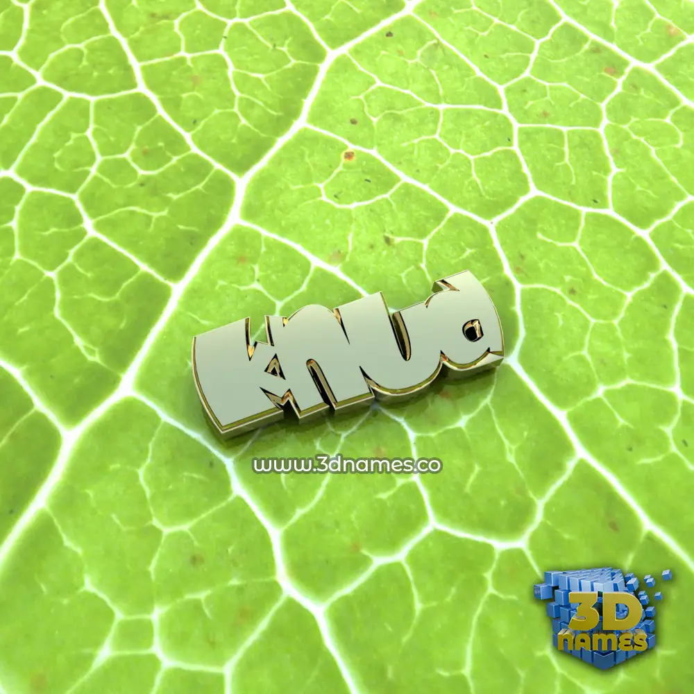 knud in Gold Leaf style - 3D name wallpaper