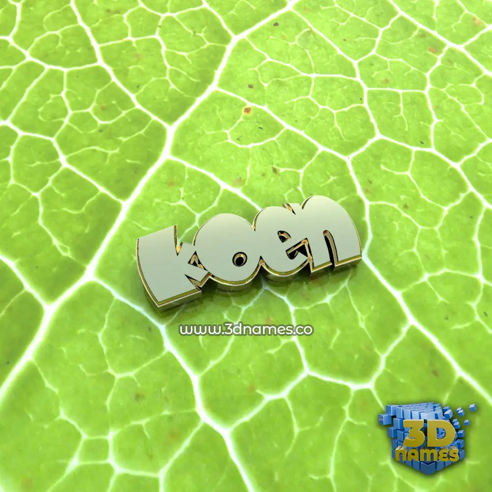 koen in Gold Leaf style - 3D name wallpaper