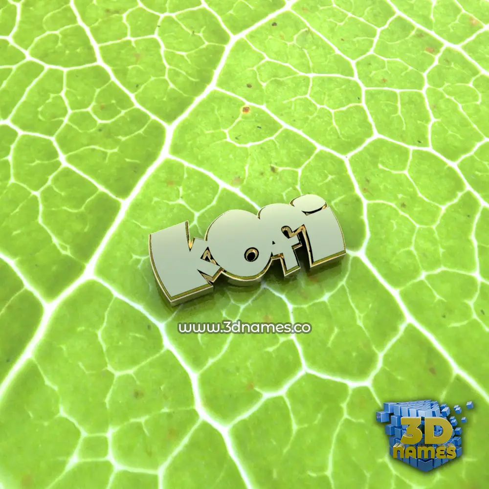 kofi in Gold Leaf style - 3D name wallpaper