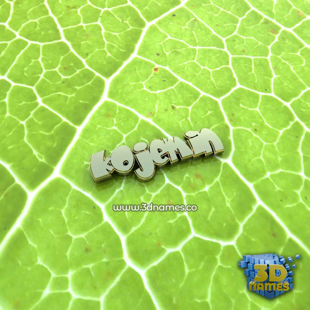 kojemin in Gold Leaf style - 3D name wallpaper
