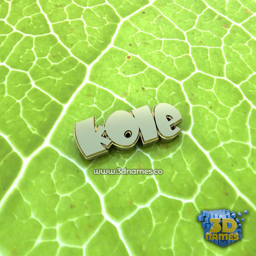 kole in Gold Leaf style - 3D name wallpaper
