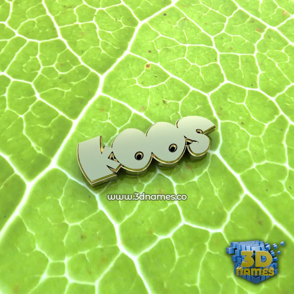 koos in Gold Leaf style - 3D name wallpaper