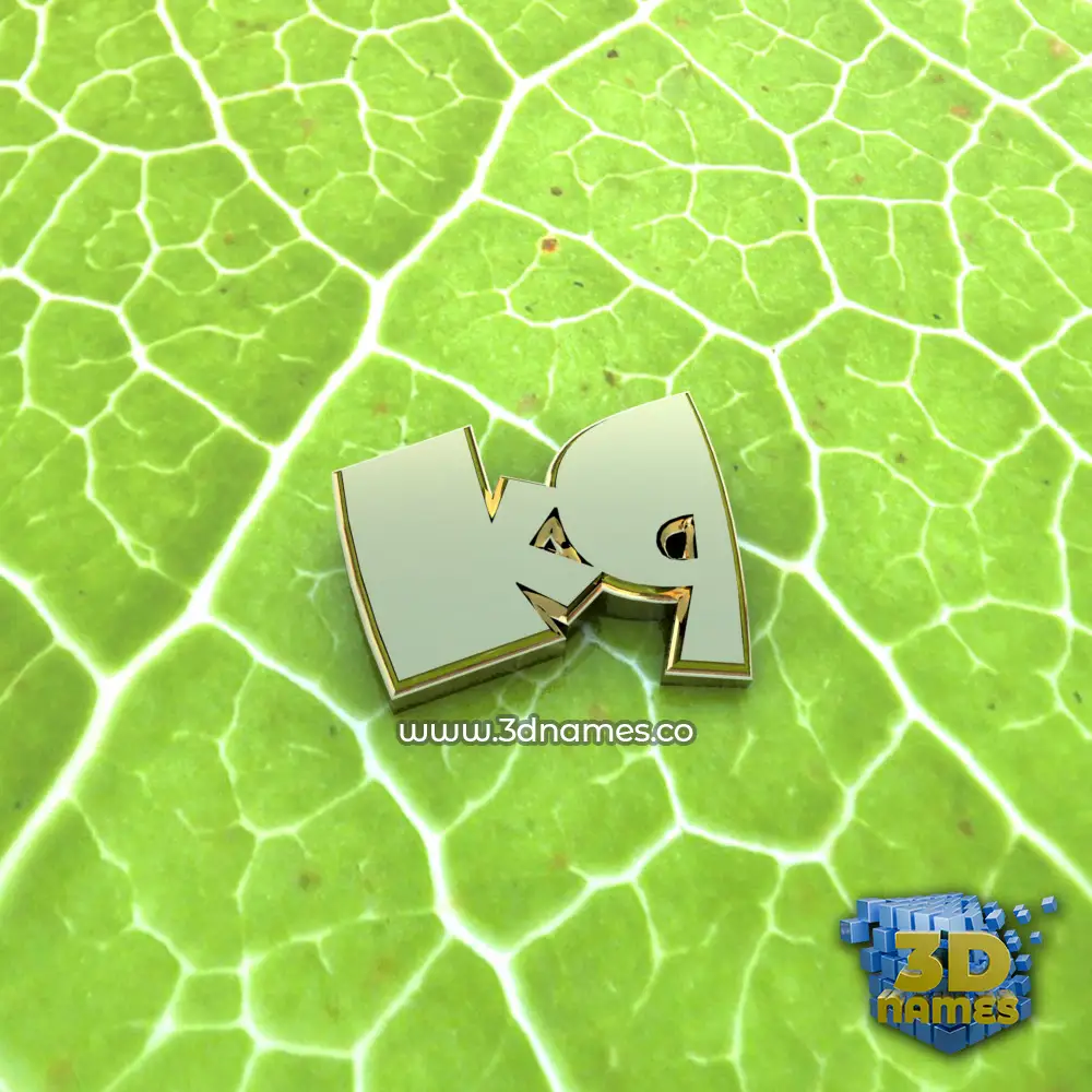 kq in Gold Leaf style - 3D name wallpaper