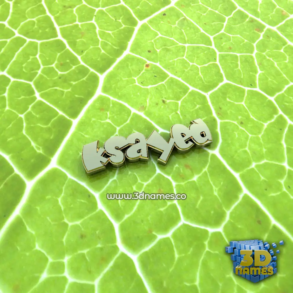 ksayed in Gold Leaf style - 3D name wallpaper