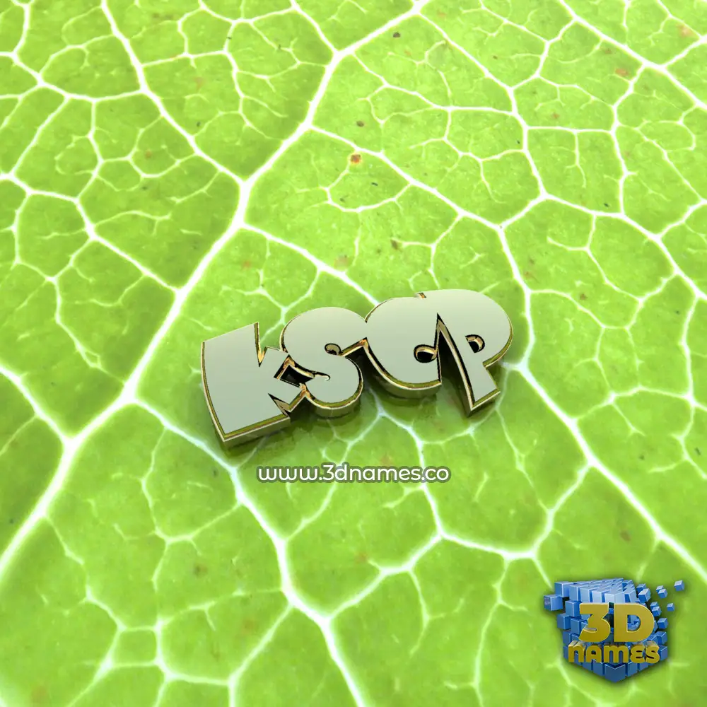kscp in Gold Leaf style - 3D name wallpaper
