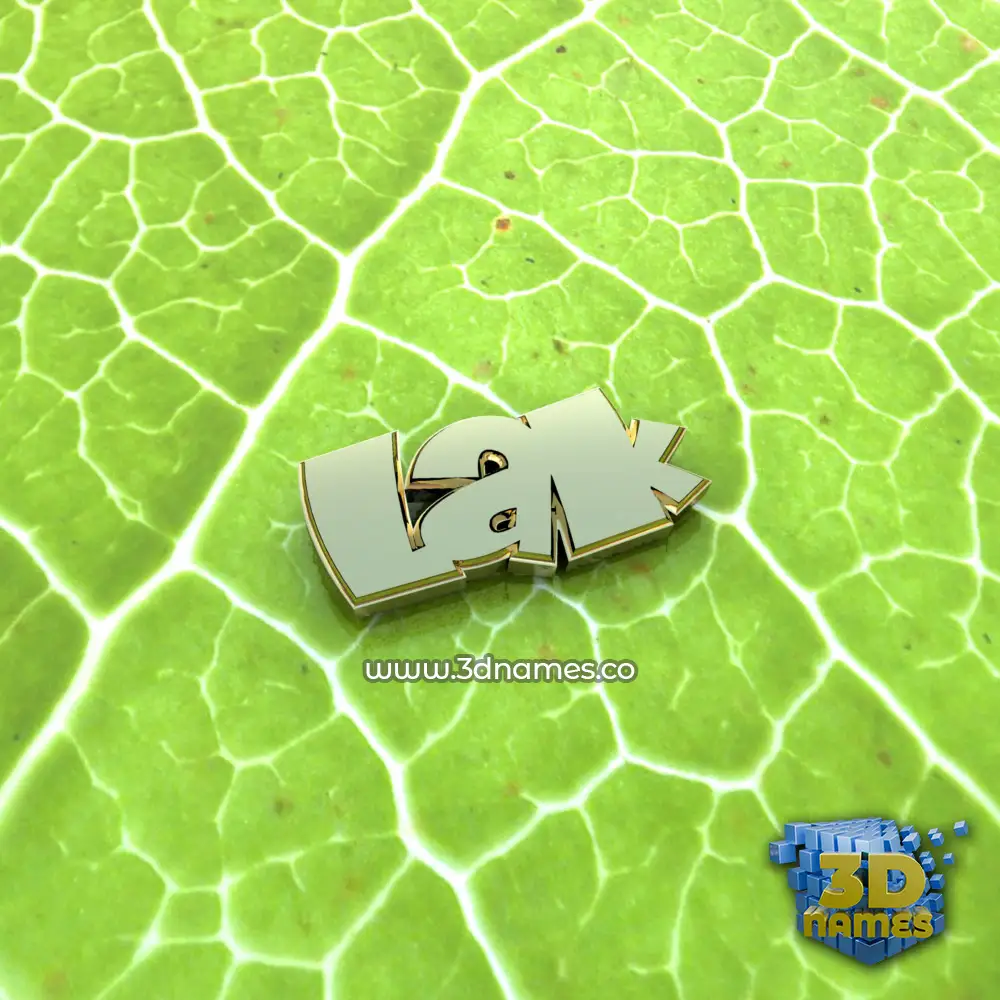 lak in Gold Leaf style - 3D name wallpaper