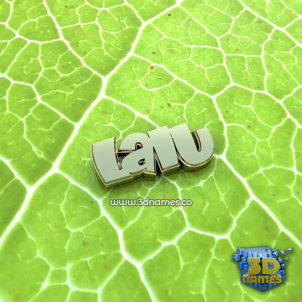 lalu in Gold Leaf style - 3D name wallpaper