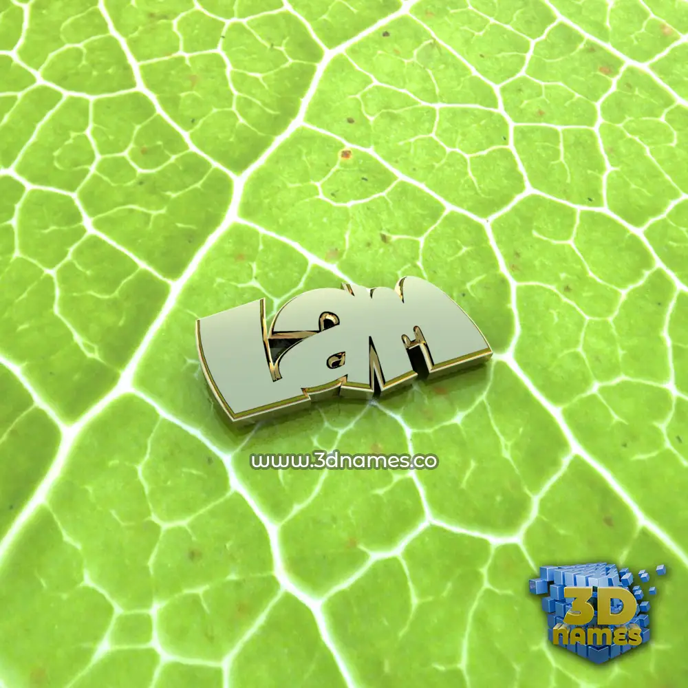 lam in Gold Leaf style - 3D name wallpaper
