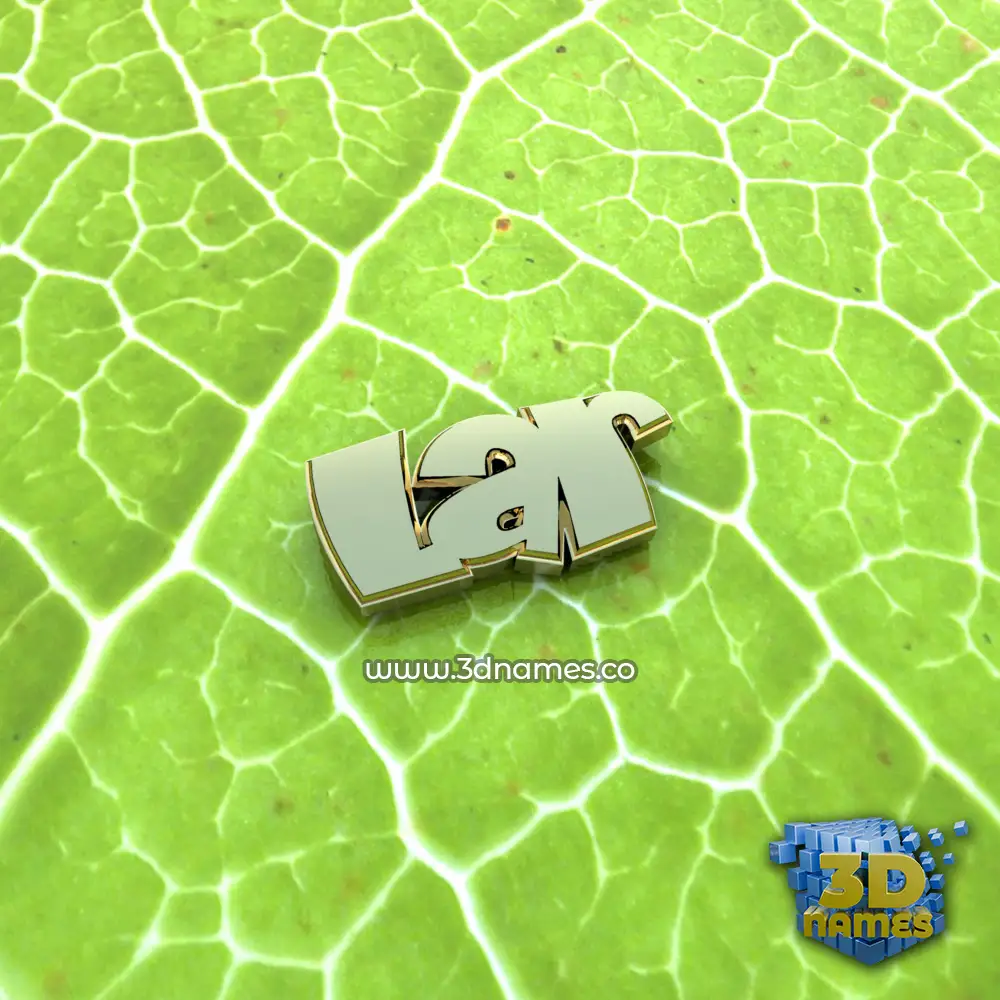 lar in Gold Leaf style - 3D name wallpaper
