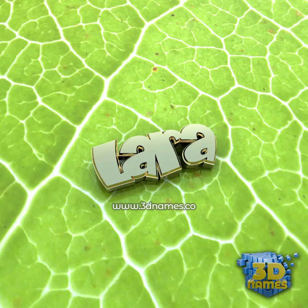 lara in Gold Leaf style - 3D name wallpaper