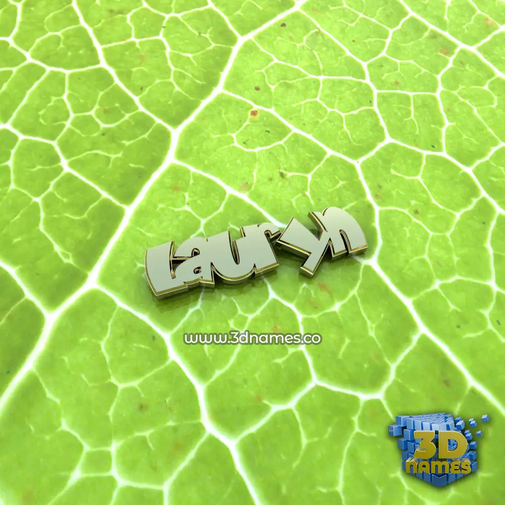 lauryn in Gold Leaf style - 3D name wallpaper