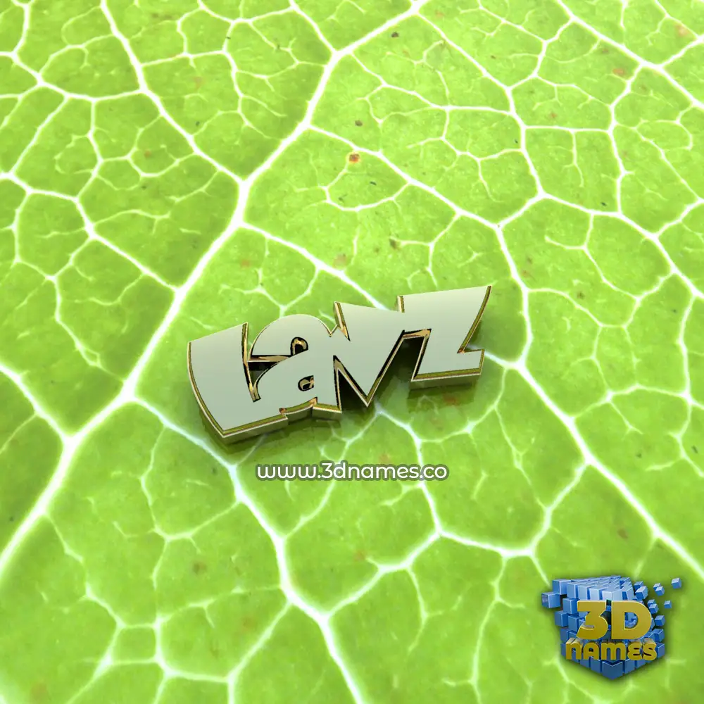lavz in Gold Leaf style - 3D name wallpaper