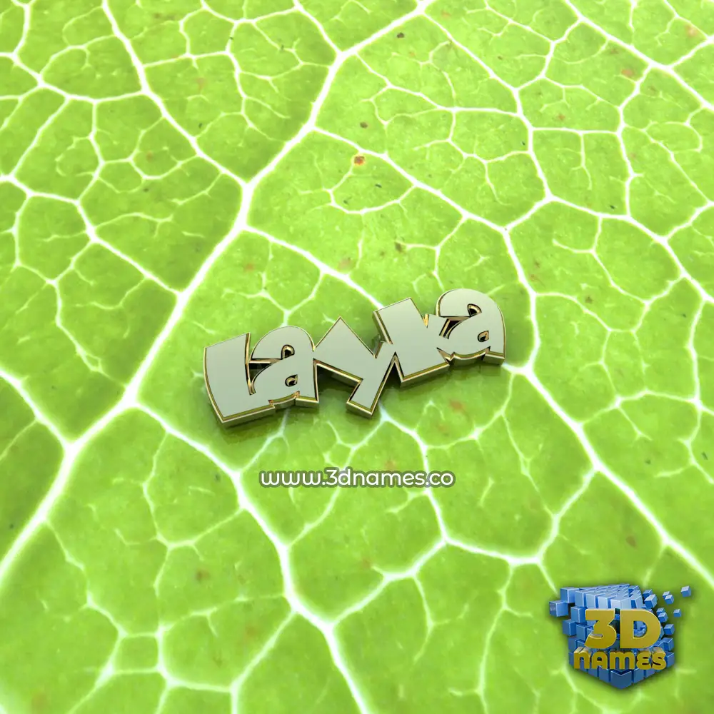 layka in Gold Leaf style - 3D name wallpaper