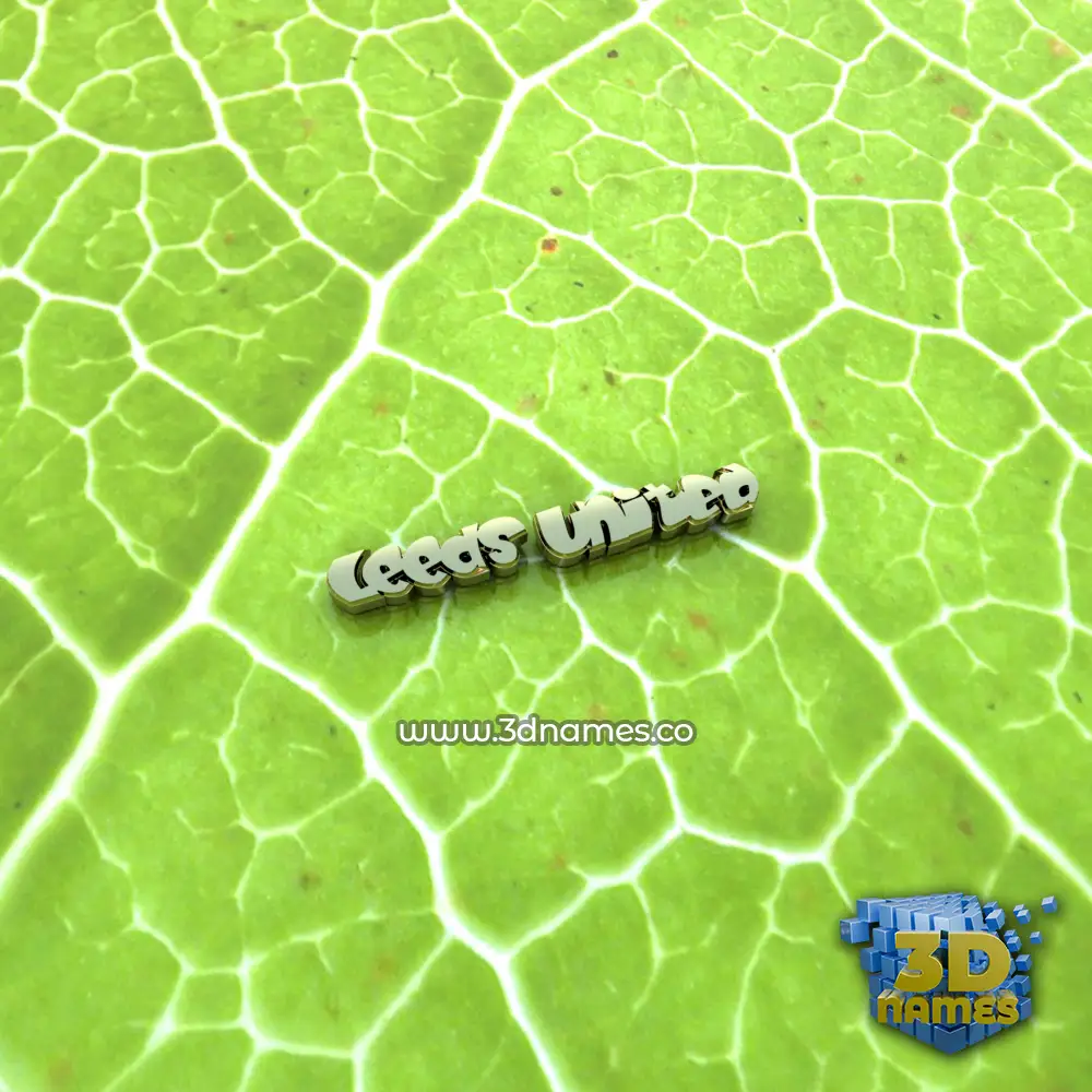 leeds united in Gold Leaf style - 3D name wallpaper
