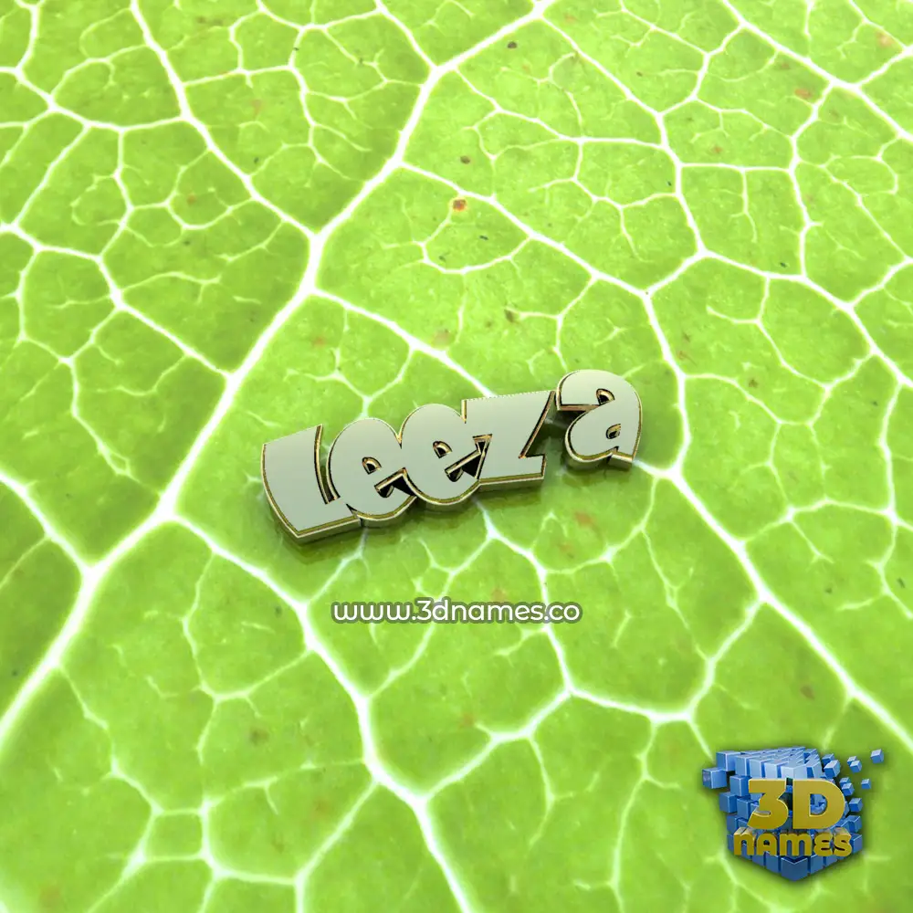 leeza in Gold Leaf style - 3D name wallpaper