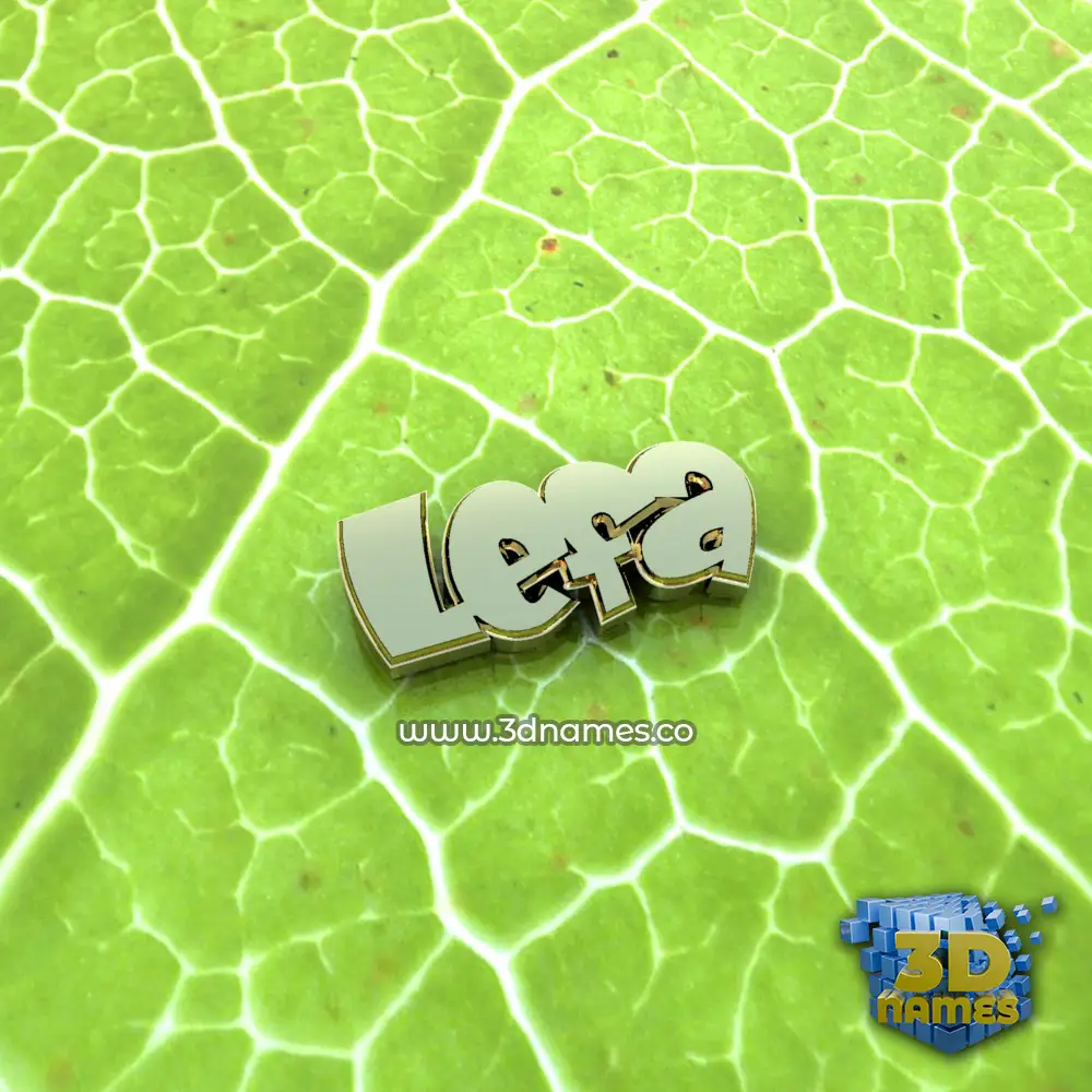 lefa in Gold Leaf style - 3D name wallpaper