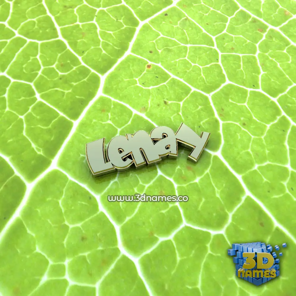 lenay in Gold Leaf style - 3D name wallpaper