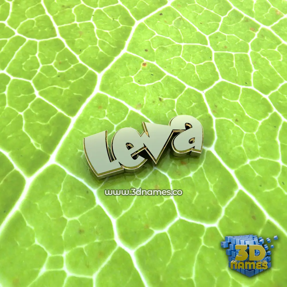 leva in Gold Leaf style - 3D name wallpaper