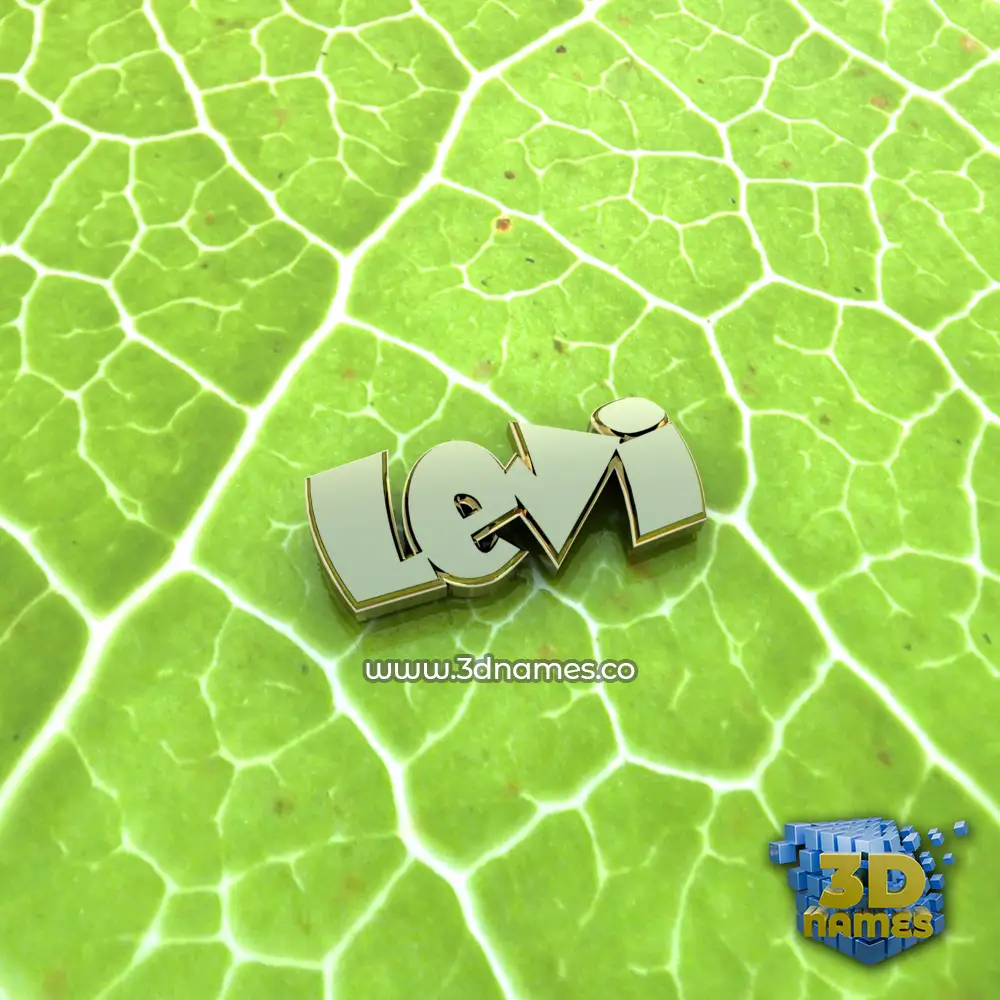 levi in Gold Leaf style - 3D name wallpaper