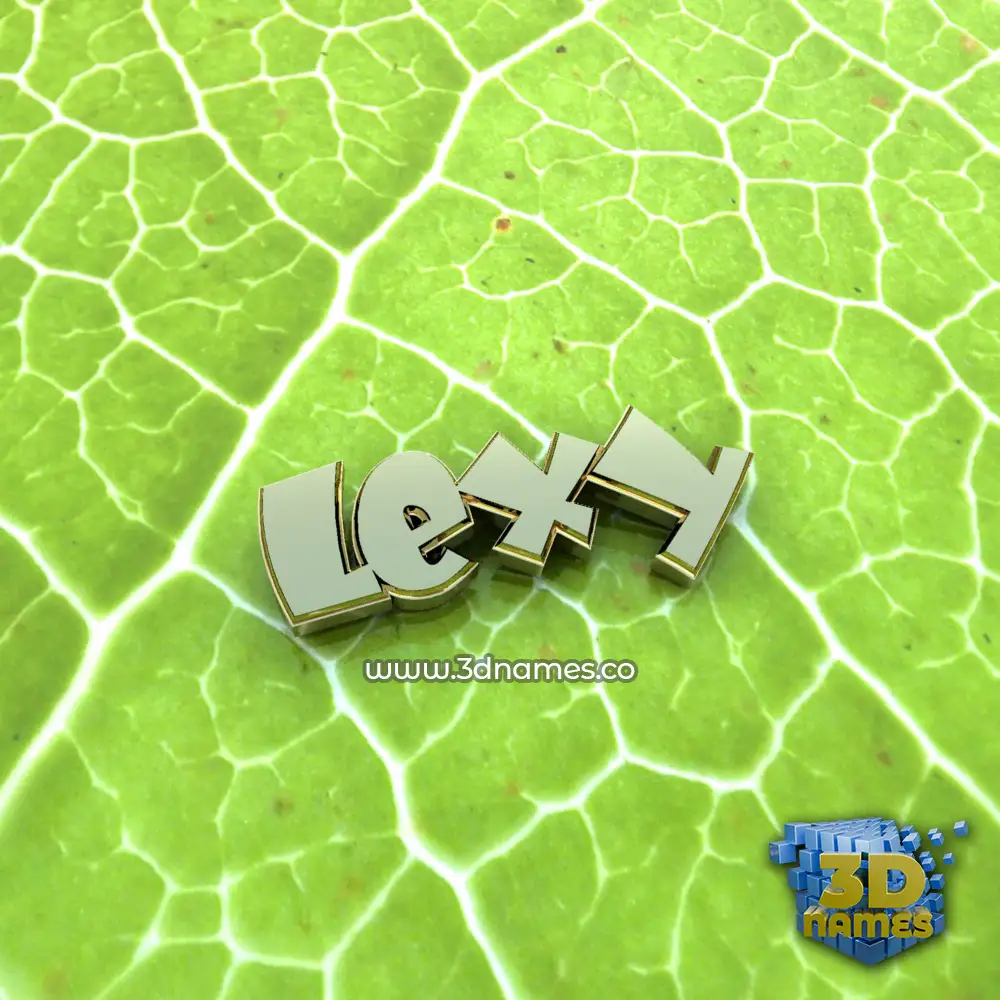lexy in Gold Leaf style - 3D name wallpaper