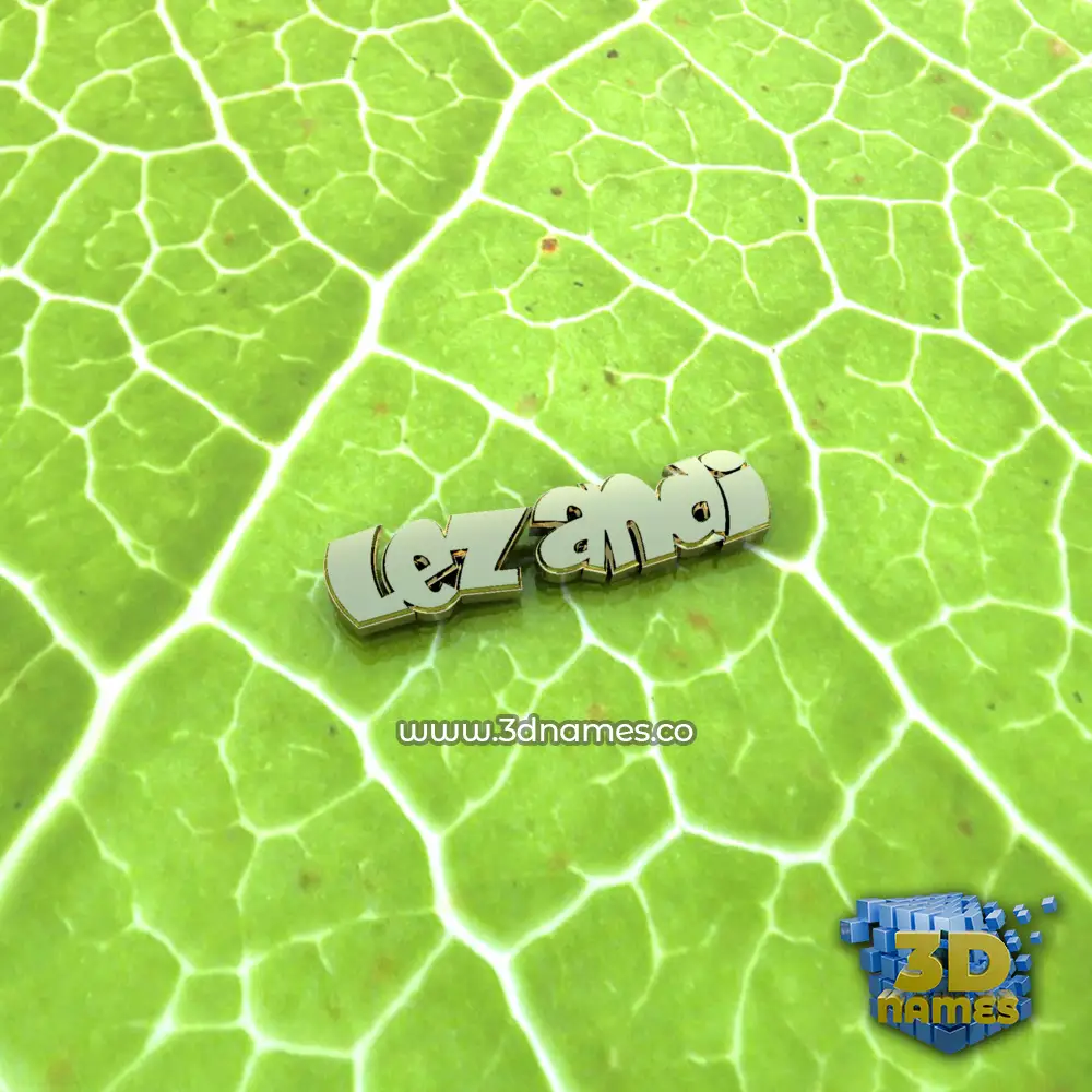 lezandi in Gold Leaf style - 3D name wallpaper