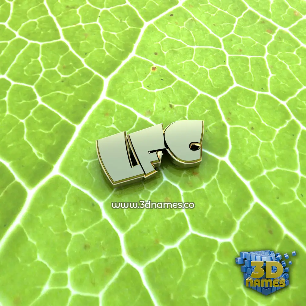 lfc in Gold Leaf style - 3D name wallpaper