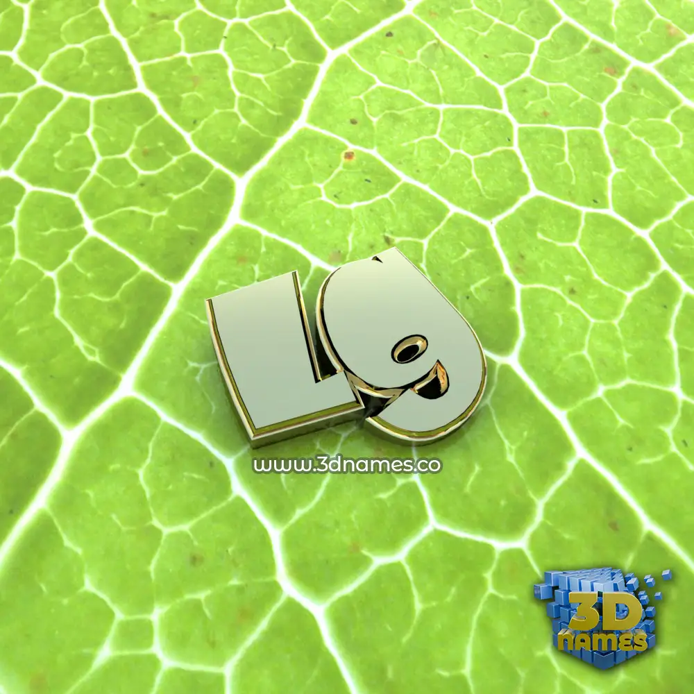 lg in Gold Leaf style - 3D name wallpaper