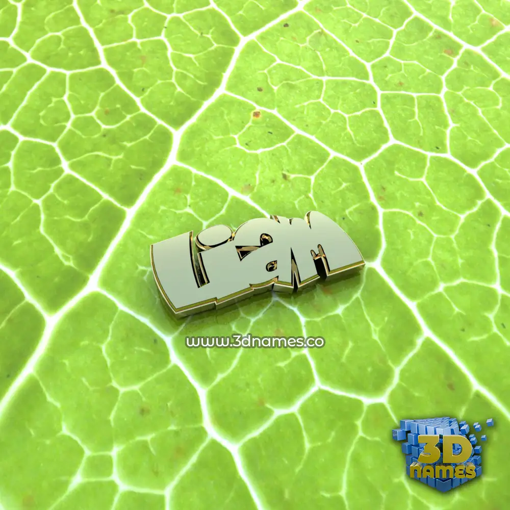 liam in Gold Leaf style - 3D name wallpaper