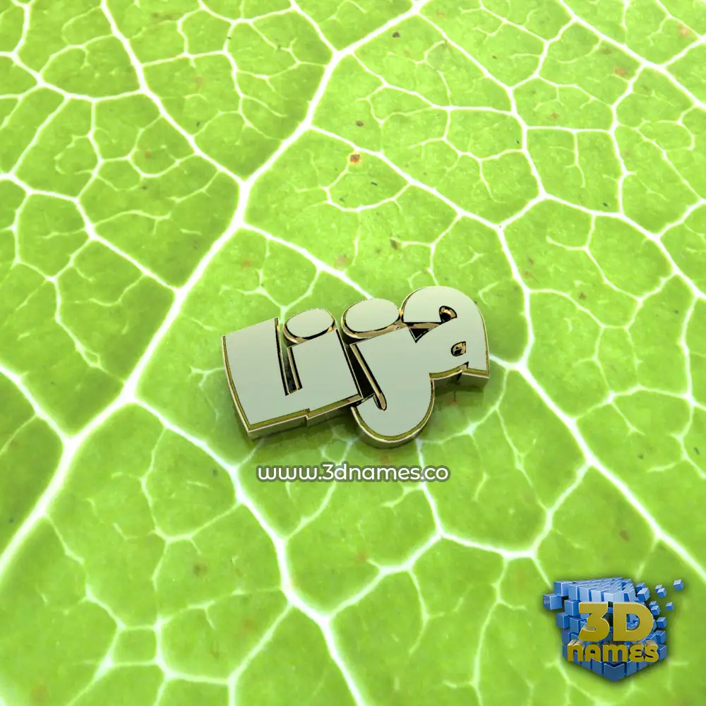 lija in Gold Leaf style - 3D name wallpaper