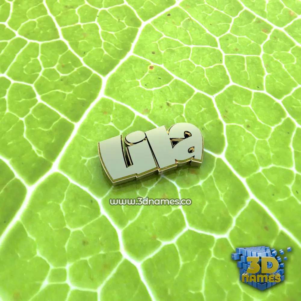 lila in Gold Leaf style - 3D name wallpaper