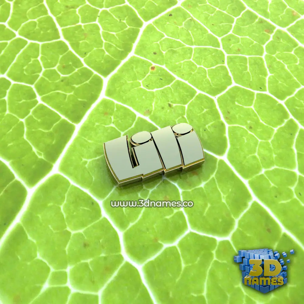 lili in Gold Leaf style - 3D name wallpaper