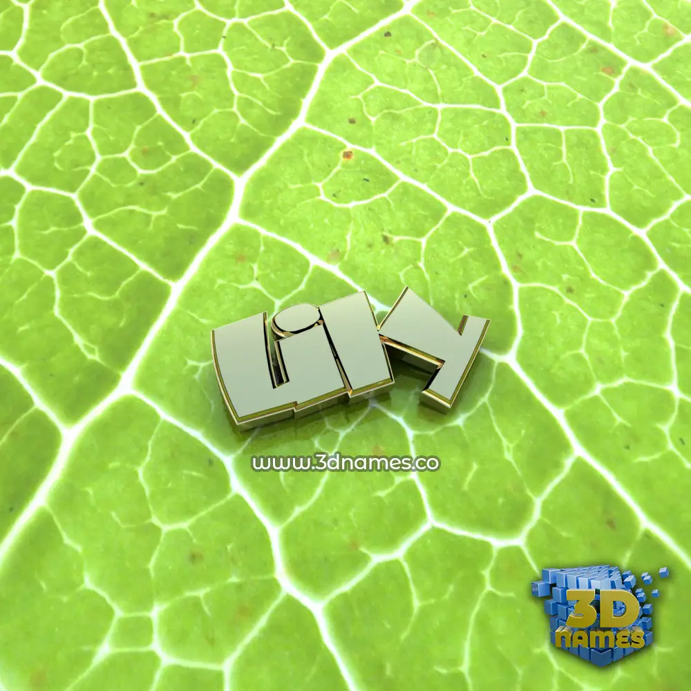 lily in Gold Leaf style - 3D name wallpaper
