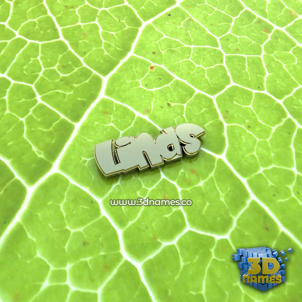 linds in Gold Leaf style - 3D name wallpaper