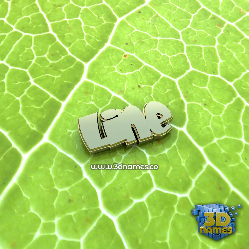 line in Gold Leaf style - 3D name wallpaper