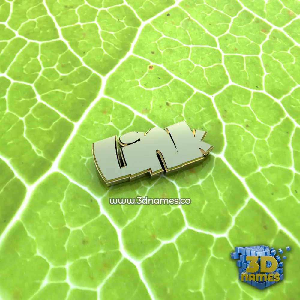 link in Gold Leaf style - 3D name wallpaper