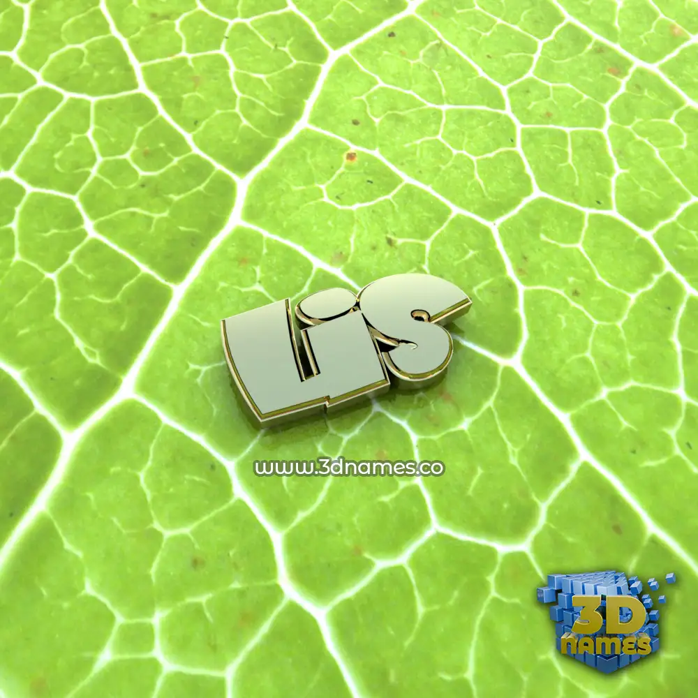lis in Gold Leaf style - 3D name wallpaper