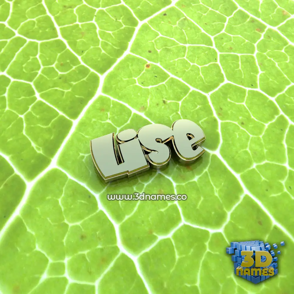 lise in Gold Leaf style - 3D name wallpaper