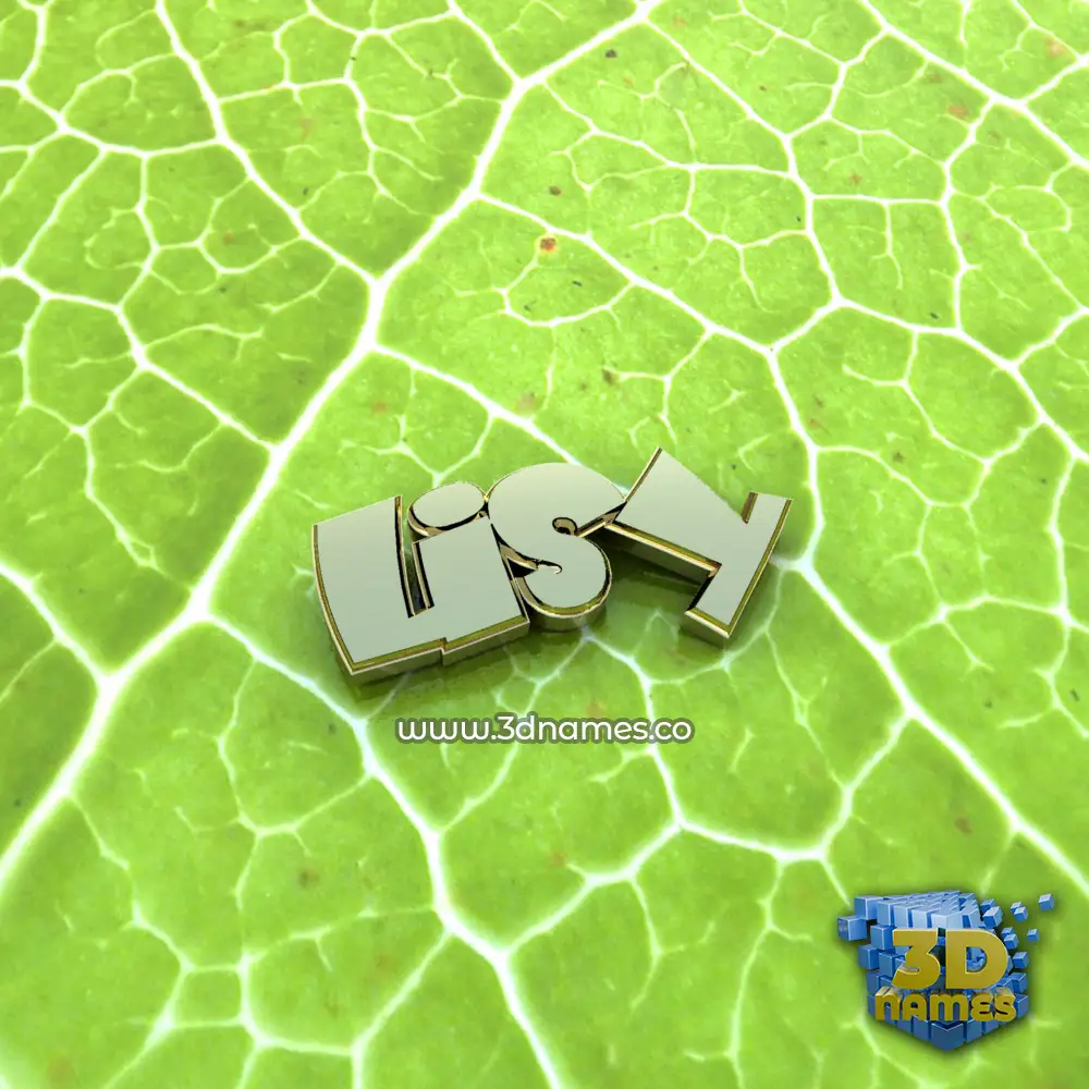 lisy in Gold Leaf style - 3D name wallpaper