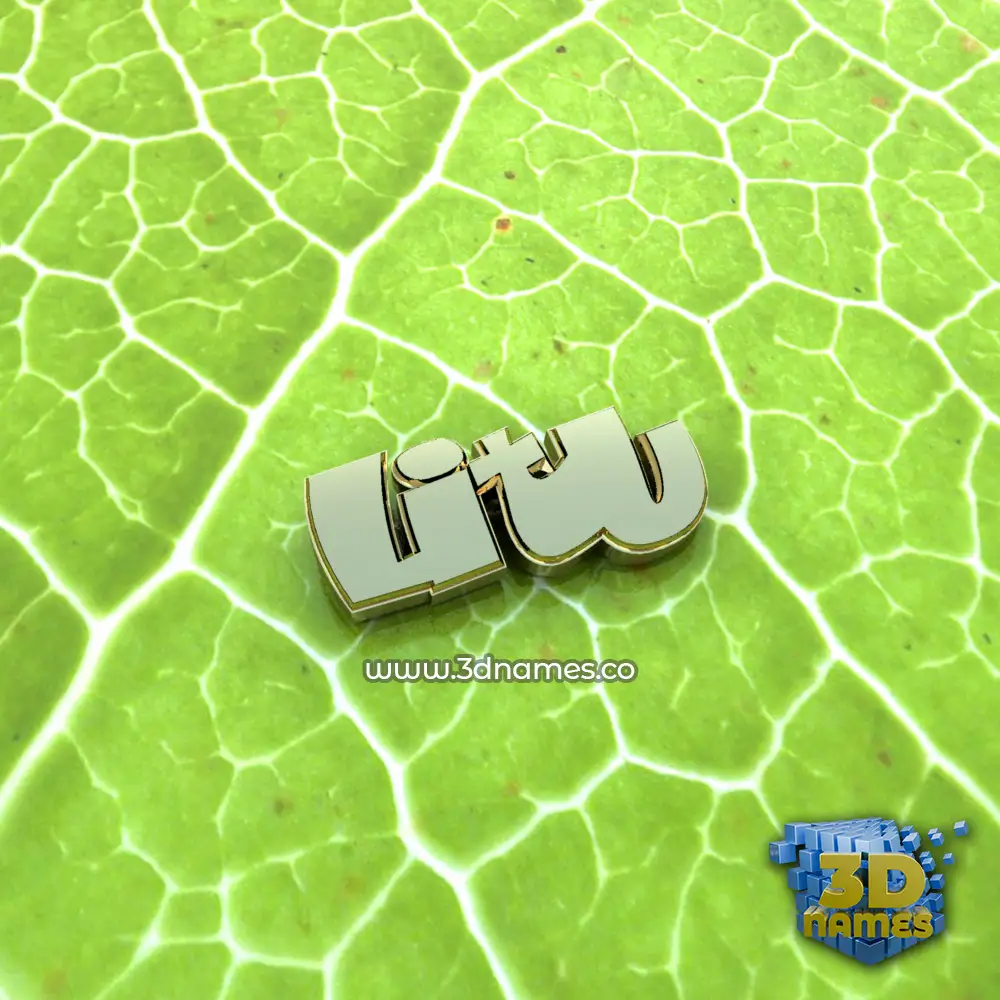 litu in Gold Leaf style - 3D name wallpaper