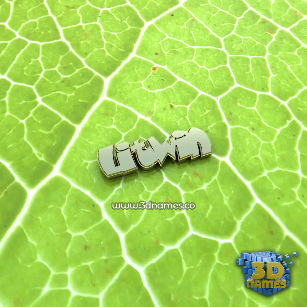 litwin in Gold Leaf style - 3D name wallpaper