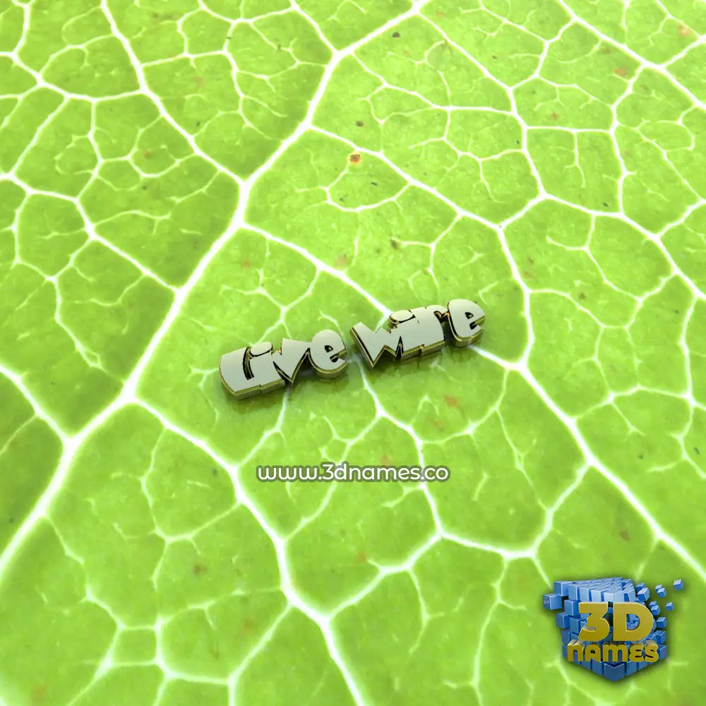 live wire in Gold Leaf style - 3D name wallpaper