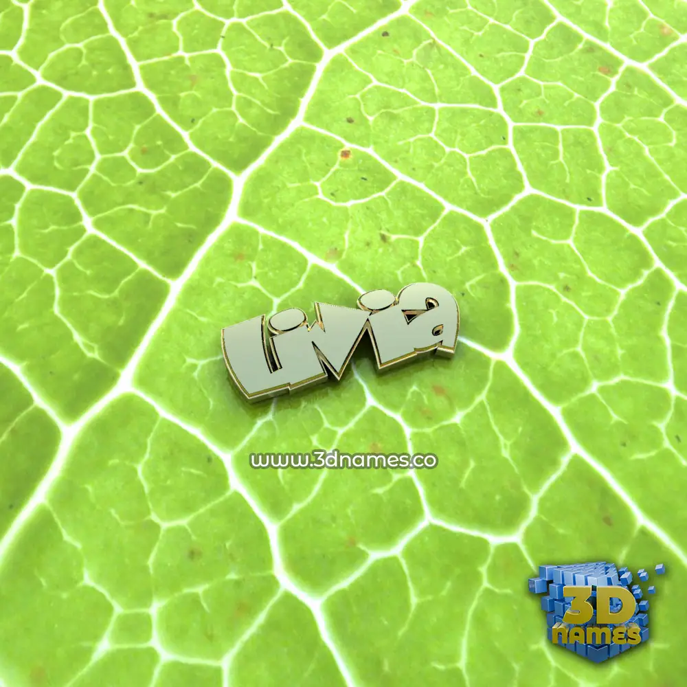 livia in Gold Leaf style - 3D name wallpaper