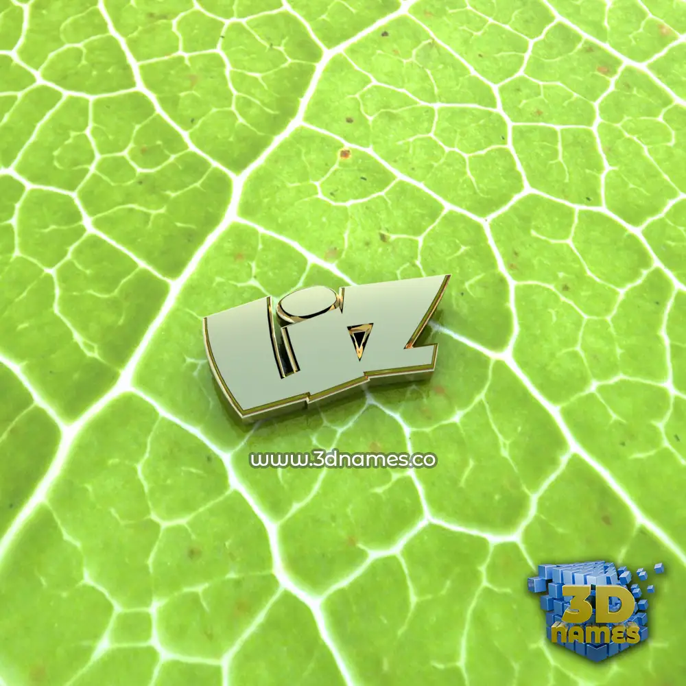 liz in Gold Leaf style - 3D name wallpaper